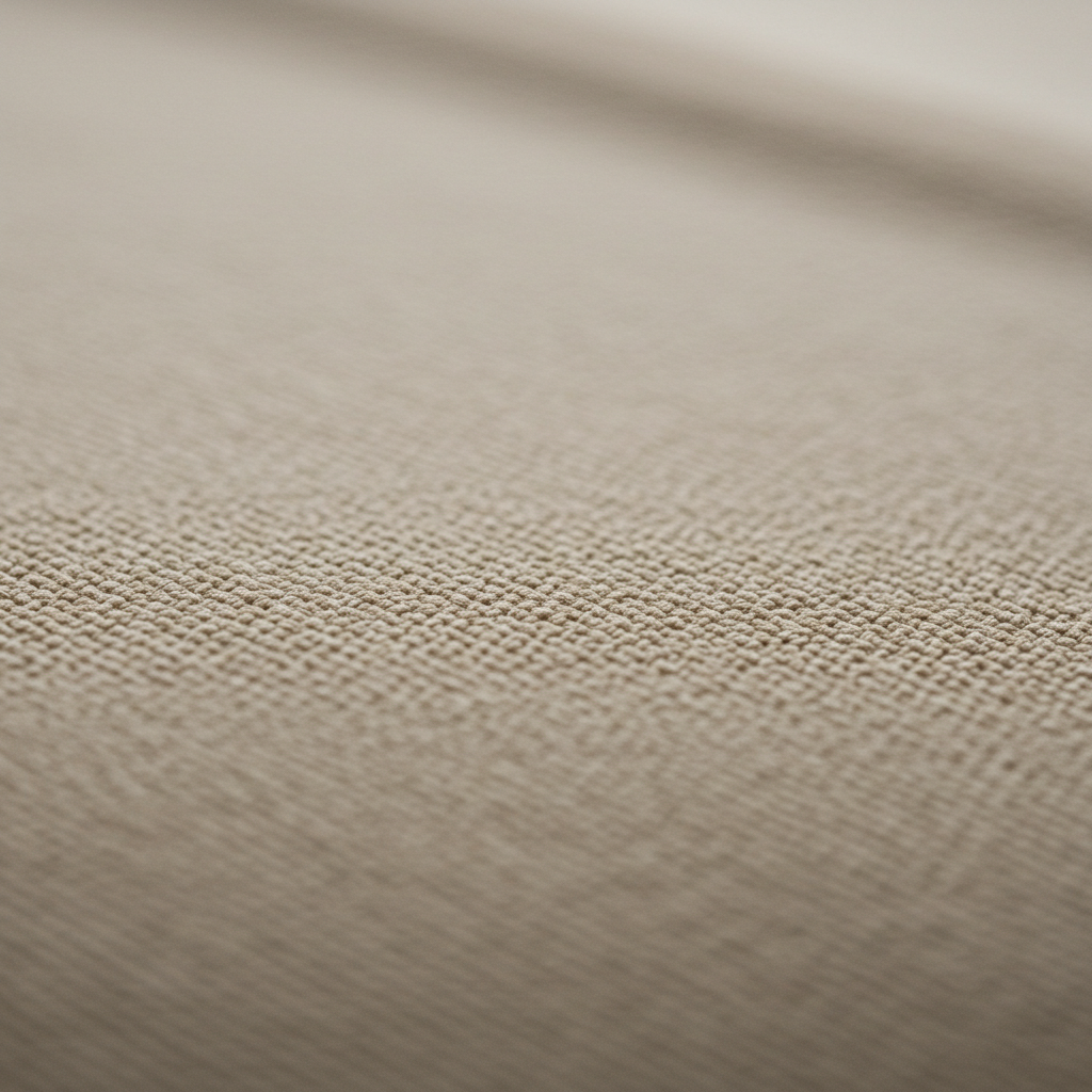 Lightweight duck canvas fabric texture, close-up view showcasing the plain weave and natural fibers. Durable, breathable material ideal for various applications.