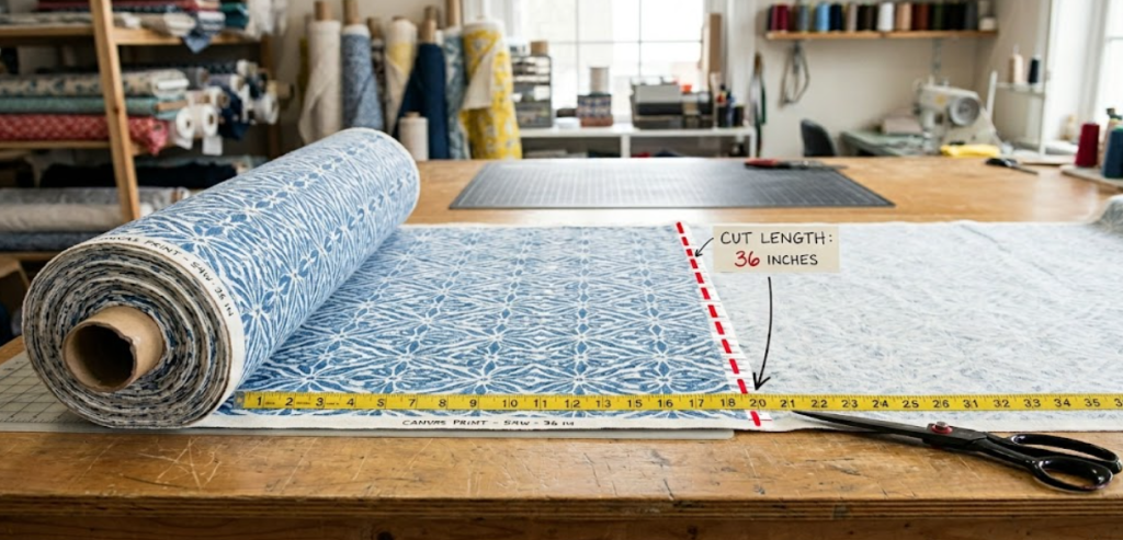 What a Linear Yard Means
A linear yard means 36 inches of length, or 3 feet, measured along the length of a fabric roll or bolt. In fabric buying, a linear yard gives you a fixed cut length, but it does not give you a fixed area because the fabric width can change. This article covers the meaning of linear yard in fabric, canvas, vinyl, and other roll goods. It also explains how linear yard differs from square yard, what lineal yard means, and how to use yardage with width when you buy material.
Quick facts about a linear yard
A linear yard = 36 inches = 3 feet = 0.9144 meter
A linear yard measures length
A square yard measures area
Fabric width changes the size of one linear yard
One linear yard equals one square yard only when the fabric is 36 inches wide
A Linear Yard Means 36 Inches of Length
A linear yard is a one-dimensional measurement. It tells you the cut length of the material and nothing more. When a fabric seller cuts one linear yard, the seller measures 36 inches along the roll and cuts across the full width of the fabric.
The word linear matters because it limits the meaning to length. A linear yard does not describe width, thickness, weight, finish, or coating. It answers one question only: how long is the cut?
That fixed length matters in fabric, canvas, vinyl, mesh, drapery, and technical textiles because many materials are sold from rolls rather than by finished piece. A buyer who orders one linear yard of 54-inch fabric gets a different amount of usable area than a buyer who orders one linear yard of 118-inch fabric, even though both orders are one yard long.
What a Linear Yard Means in Fabric
A linear yard of fabric is always 36 inches long, but the width depends on the bolt. That makes one linear yard a rectangle, not a square. The length stays fixed. The width changes with the material.
That difference is why fabric buyers should read width and yardage together. A one-yard order on a narrow bolt gives less usable coverage than a one-yard order on a wide bolt. The yard tells you the length. The width tells you how much material you actually receive.
Table: What one linear yard means at common fabric widths
Fabric width
Size of 1 linear yard
Area in square feet
Area in square yards
36 inches
36 x 36 inches
9.0
1.00
45 inches
36 x 45 inches
11.25
1.25
54 inches
36 x 54 inches
13.5
1.50
60 inches
36 x 60 inches
15.0
1.67
61 inches
36 x 61 inches
15.25
1.69
118 inches
36 x 118 inches
29.5
3.28
The table shows the key rule: the same one-yard length creates very different coverage when the width changes.
What a Linear Yard Means on 54-Inch Fabric
One linear yard on 54-inch fabric measures 36 by 54 inches. That equals 1,944 square inches, 13.5 square feet, or 1.5 square yards. This width is common in stage, drapery, décor, and some upholstery-related materials.
A good width-specific reference from our catalog is Commando Cloth 54" Wide. That product title states the width plainly, which is exactly how a buyer should read one-yard coverage.
What a Linear Yard Means on 60-Inch and 61-Inch Fabric
One linear yard on 60-inch fabric measures 36 by 60 inches. That equals 2,160 square inches, 15 square feet, or about 1.67 square yards. One linear yard on 61-inch fabric measures 36 by 61 inches. That equals 2,196 square inches, 15.25 square feet, or about 1.69 square yards.
This width range appears often in technical fabrics and coated materials. Our 18 oz Vinyl Polyester 61" - Black product page is a clean example of why width belongs next to yardage when you estimate finished size.
What a Linear Yard Means on 118-Inch Fabric
One linear yard on 118-inch fabric measures 36 by 118 inches. That equals 4,248 square inches, 29.5 square feet, or about 3.28 square yards. Wide goods make the difference between length and area easy to see because the yard stays fixed while the coverage expands.
Our White Sheer Fabric White 118" listing is a strong example of how wide-width material changes what one yard means in actual usable fabric.
How a Linear Yard Differs From a Square Yard
A linear yard measures length. A square yard measures area. That is the main difference.
A square yard always measures 36 by 36 inches. That gives a fixed area of 1,296 square inches or 9 square feet. A linear yard does not lock the width at 36 inches. It only fixes the length at 36 inches.
That means these statements are true:
1 linear yard of 36-inch-wide fabric = 1 square yard
1 linear yard of 54-inch-wide fabric = 1.5 square yards
1 linear yard of 60-inch-wide fabric = 1.67 square yards
1 linear yard of 118-inch-wide fabric = 3.28 square yards
A buyer who confuses linear yard with square yard often misreads yield, pattern fit, or finished coverage. A one-yard order is not a square unless the width is also one yard.
What a Linear Yard Does Not Tell You
A linear yard tells you the ordered length. A linear yard does not tell you the full buying specification.
A linear yard does not tell you:
the width of the fabric
the total usable area unless width is known
the fabric weight in ounces
the denier of a synthetic fabric
the weave type
the coating or finish
the direction of a print, nap, or pattern
the seam allowance or layout waste for your project
This is where many fabric questions actually start. A buyer asks, “What does one yard mean?” The real job is usually, “How much material will I get, and will it fit my project?” Yardage answers the first part. Width and construction answer the second part.
Two short formulas make this clearer:
Square feet from 1 linear yard = fabric width in inches ÷ 4
Square yards from 1 linear yard = fabric width in inches ÷ 36
Those formulas work because one linear yard is always 36 inches long.
How Much Fabric One Linear Yard Gives You
One linear yard gives you one fixed length and one variable area. The fixed length is 36 inches. The variable area comes from the fabric width.
That is why two one-yard orders can behave very differently on a cutting table. One yard of narrow fabric may not cover a panel, bag body, or drape width that one yard of wider fabric can cover. The yardage matches. The yield does not.
We handle this in specification-first buying by reading the fabric in this order:
Read the material type.
Read the width.
Read the ordered yardage.
Read the weight, denier, weave, finish, or coating.
Match the full spec to the project layout.
If you need project planning after the yard definition, our How Much Fabric Do I Need article and Canvas by the Yard article extend the measurement into real buying decisions.
What Lineal Yard and Running Yard Mean
Lineal yard usually points to the same practical idea as linear yard in fabric selling. The more precise measurement term is linear yard, because the unit describes length in one dimension.
You may also see running yard on fabric pages or in trade language. In most fabric-selling use, running yard means a cut length pulled from the roll. For the buyer, the practical meaning is the same: a one-yard cut is 36 inches long across the full width of the bolt.
This section matters because a search for what a lineal yard means or what a running yard means should still land on the same dominant concept. The naming may shift. The unit does not.
What a Linear Yard Means for Canvas, Vinyl, and Technical Fabrics
A linear yard means the same 36-inch length across all roll goods, but the buying meaning changes once the material class changes. Canvas, coated vinyl, mesh, ripstop nylon, and denier fabrics do not behave the same way after they are cut.
In our work with specification-driven textiles, we treat yardage as the base unit and material construction as the decision layer. A one-yard order becomes useful only after width, weight or denier, weave, finish, and end use are known.
Here is how that plays out by fabric class:
Canvas and duck cloth: width, ounce weight, and weave shape pattern yield and seam planning
Vinyl and coated fabrics: width, coating, and stiffness affect finished size and handling
Technical denier fabrics: width, denier, weave, and coating shape performance and cut efficiency
Wide drapery and sheer fabrics: width often changes coverage more than the yardage itself
If your next question is material-specific, these internal references help:
Numbered Duck System for cotton duck and canvas naming
Denier Fabric: What It Is and Why It Matters for technical synthetics
How to Buy Fabric by the Linear Yard
Buying fabric by the linear yard starts with the length, but it should never stop there. A correct order pairs yardage with width and fabric specifications.
Use this workflow when you buy:
Define the project size in finished dimensions.
Add seam allowance, hems, folds, or waste.
Check the fabric width.
Convert the needed cut length into yards.
Review the fabric type, weight, finish, and end use.
Order a swatch when color, hand, print, or coating matters.
For swatch-based buying, our Printed Fabric Swatches/Samples page gives a direct next step. For buying workflow, How to Buy Fabric Online Without Seeing It First and Fabric Swatches: A Designer’s Best Friend support the same decision path.
What a Linear Yard Means for Fabric Buyers
A linear yard means 36 inches of cut length, not a fixed square of fabric. In fabric, canvas, vinyl, and other roll goods, the width of the material decides how much area that one-yard cut gives you.
If your goal is fast clarity, use these three rules:
A linear yard always measures length
A square yard always measures area
Width changes the size of one linear yard in actual material
Those rules cover the main query, the common paraphrases, and the usual buying confusion around by-the-yard fabric.
What a Linear Yard Means at a Glance
A linear yard means one yard of length, or 36 inches, measured along the roll. It does not mean one square yard unless the fabric is 36 inches wide. In fabric buying, the yard tells you the length. The width tells you the coverage. The material specification tells you whether that one-yard cut fits the project.
What to Do Next When You Buy Fabric by the Yard
Use the width and yardage together before you place the order. Then check the material class, weight or denier, weave, and finish. If the project depends on color, print, coating, or hand, order a swatch before you commit to cut yardage or a full roll.
